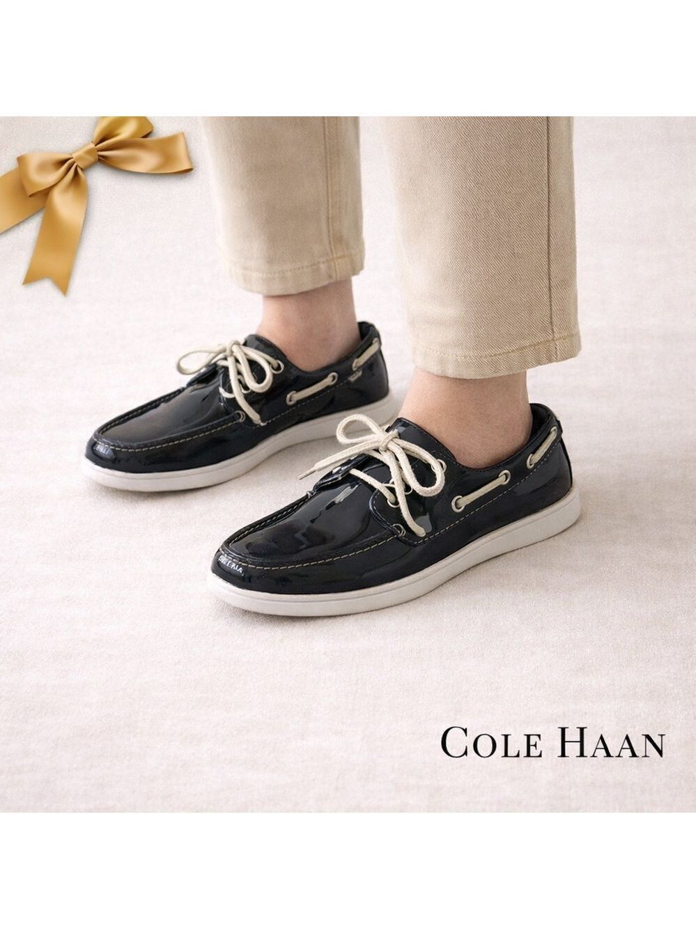 Cole Haan Nantucket Patent Boat Shoes Women's 9B